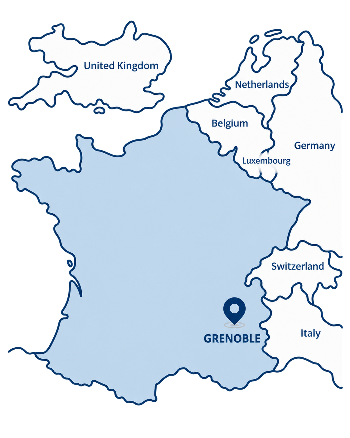 Carte de France — Grenoble
