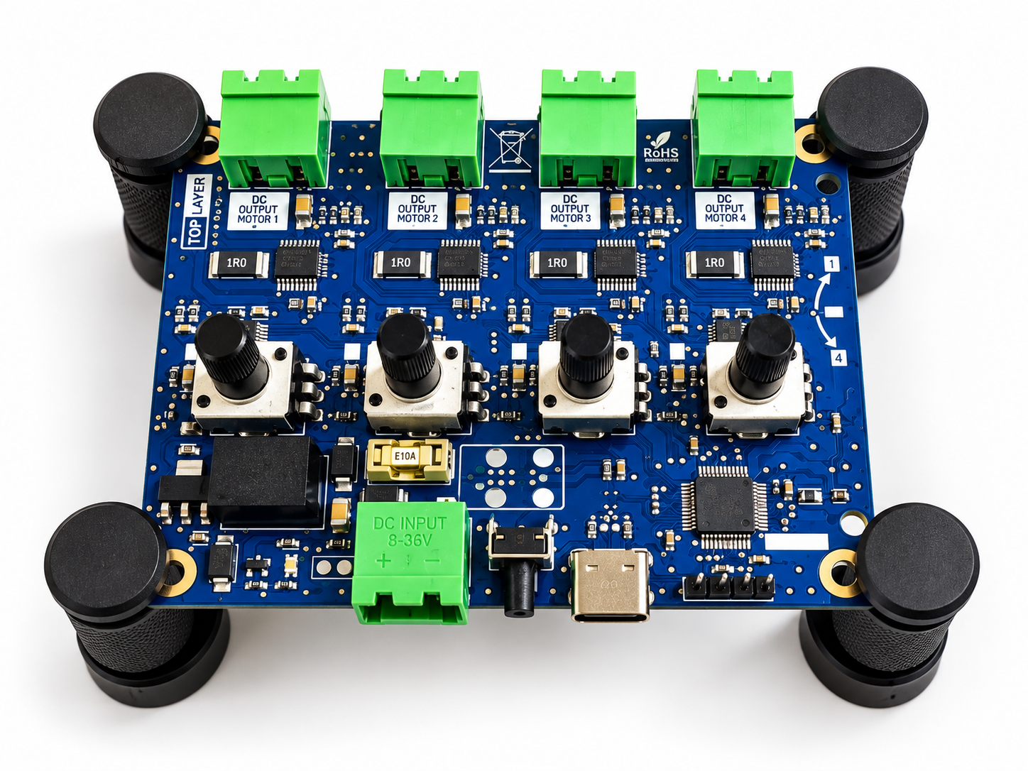 Carte de commande pour moteurs DC — 4 voies